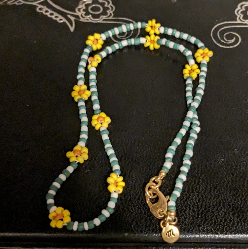 Madewell flower beaded necklace
